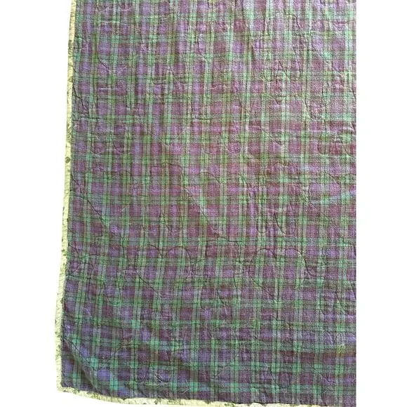 Handmade Horse patchwork Large Quilt stitched embroidered cottage blanket 55x79” - Picture 8 of 8